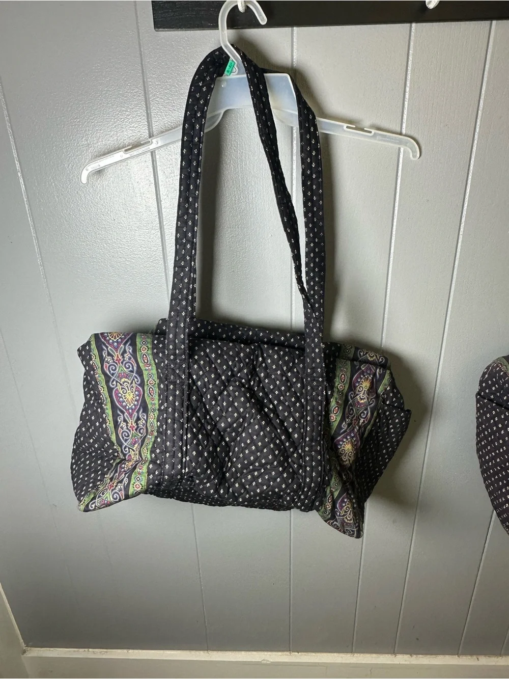 Vera Bradley set of three Quilted Tote duffle bagsPaisley Edge and Monogram